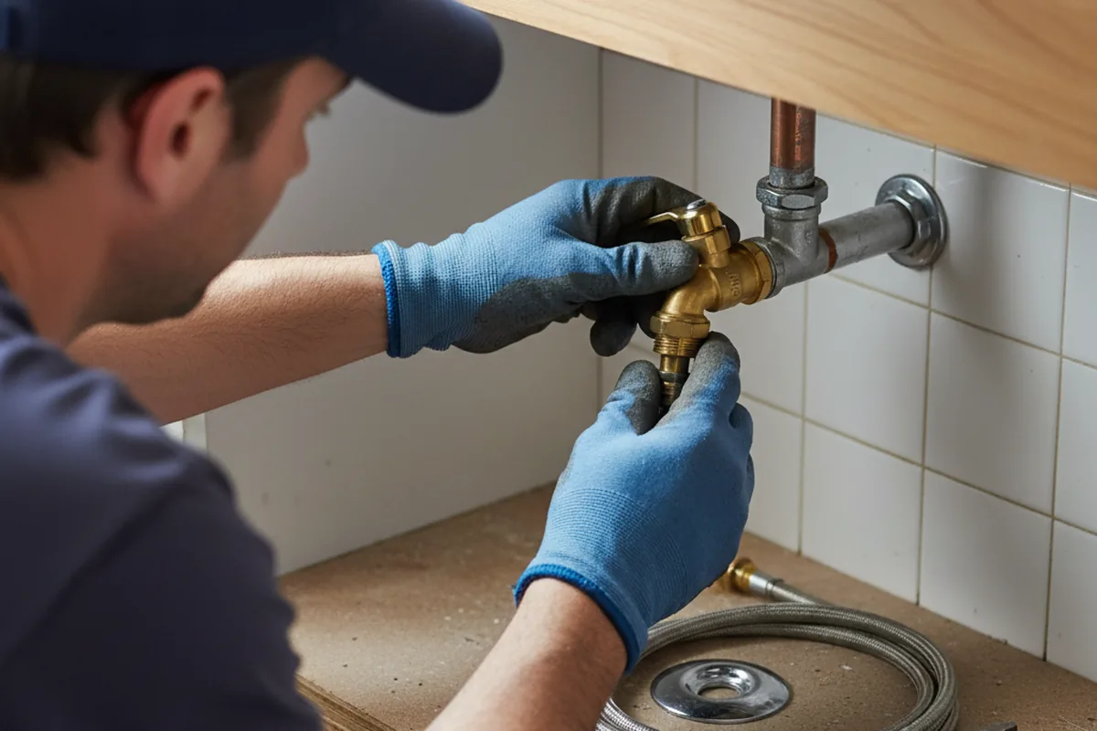 Shutoff valve and fitting work during Faucet and Fixture Repair in Paullina